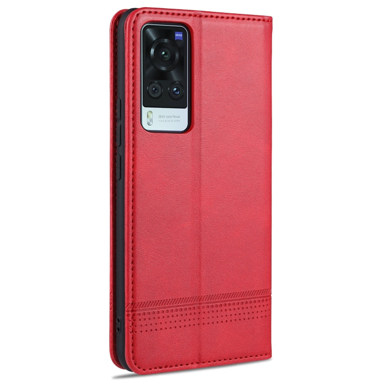 For vivo X60 Pro AZNS Magnetic Calf Texture Horizontal Flip Leather Case with Card Slots & Holder & Wallet