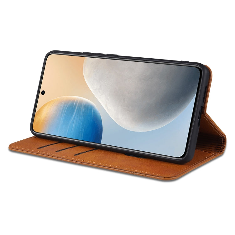 For vivo X60 Pro AZNS Magnetic Calf Texture Horizontal Flip Leather Case with Card Slots & Holder & Wallet