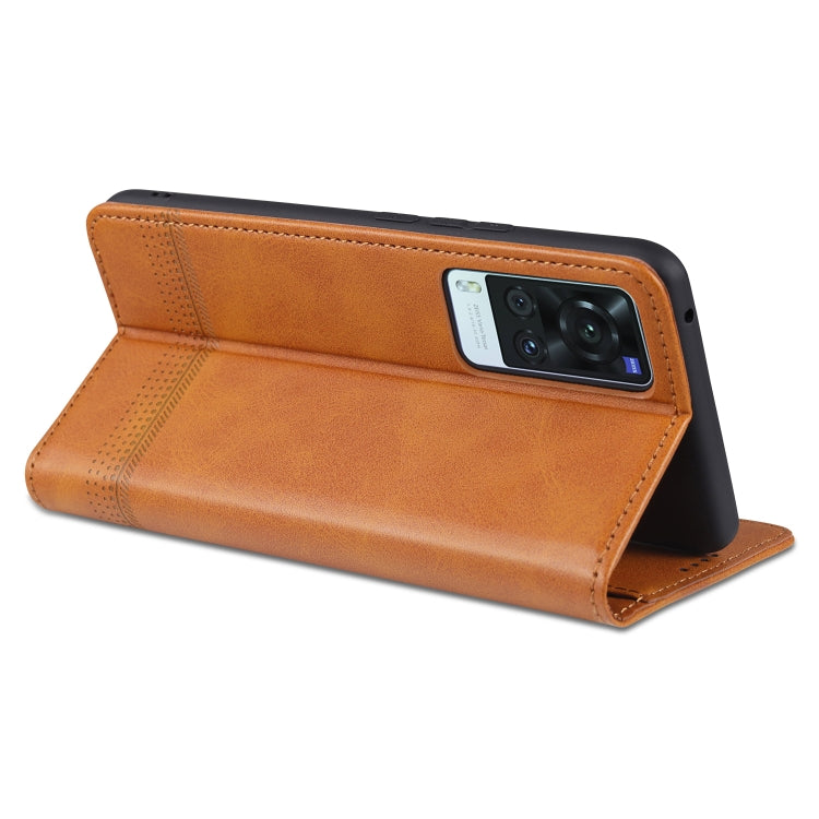 For vivo X60 Pro AZNS Magnetic Calf Texture Horizontal Flip Leather Case with Card Slots & Holder & Wallet