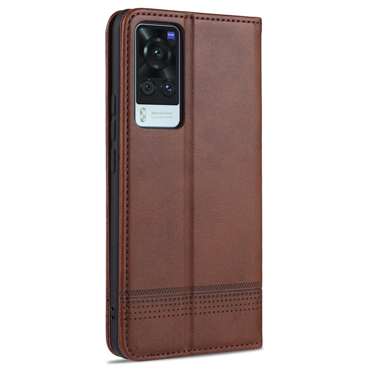 For vivo X60 Pro AZNS Magnetic Calf Texture Horizontal Flip Leather Case with Card Slots & Holder & Wallet