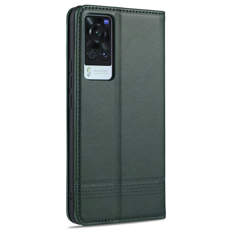 For vivo X60 Pro AZNS Magnetic Calf Texture Horizontal Flip Leather Case with Card Slots & Holder & Wallet
