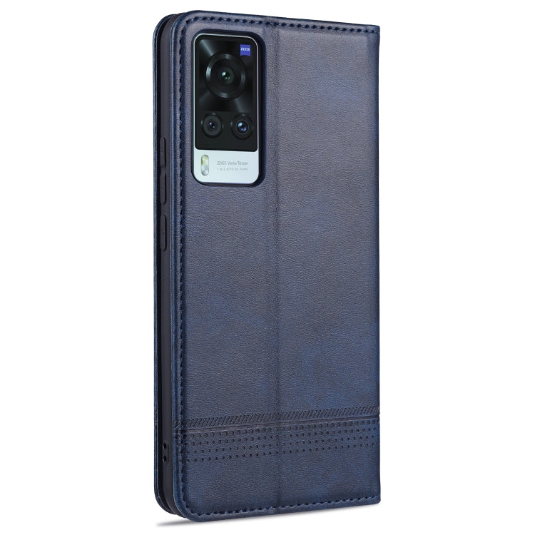 For vivo X60 Pro AZNS Magnetic Calf Texture Horizontal Flip Leather Case with Card Slots & Holder & Wallet