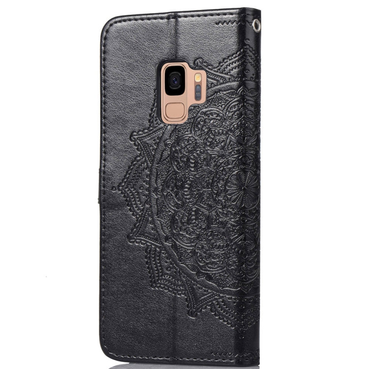 For Galaxy S9 Halfway Mandala Embossing Pattern Horizontal Flip Leather Case with Holder & Card Slots & Wallet & Lanyard