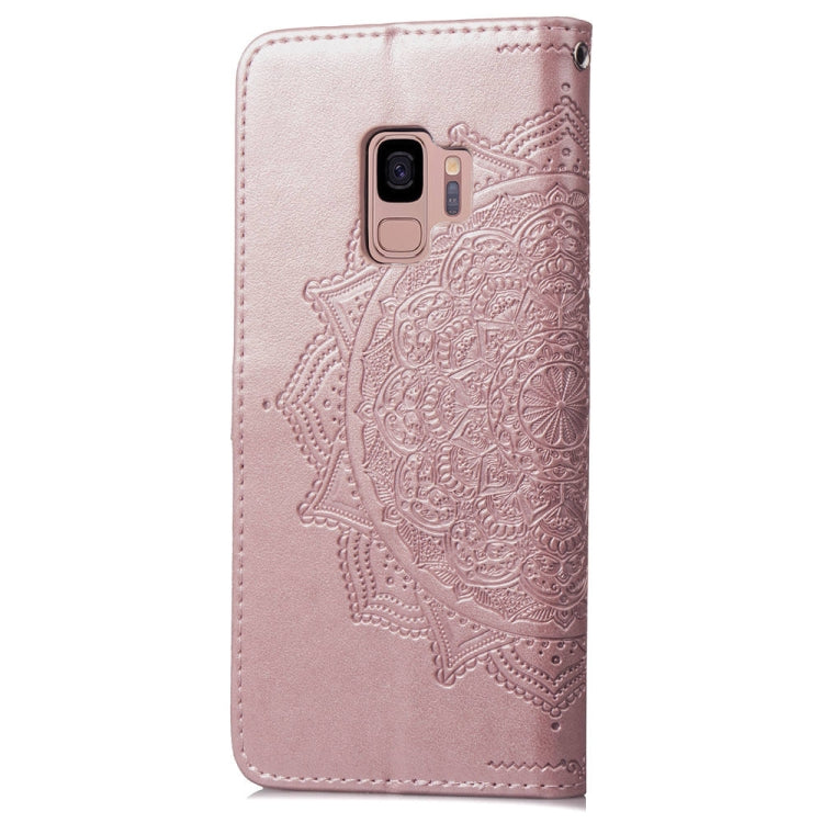 For Galaxy S9 Halfway Mandala Embossing Pattern Horizontal Flip Leather Case with Holder & Card Slots & Wallet & Lanyard