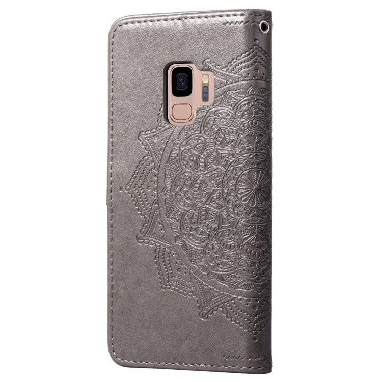 For Galaxy S9 Halfway Mandala Embossing Pattern Horizontal Flip Leather Case with Holder & Card Slots & Wallet & Lanyard