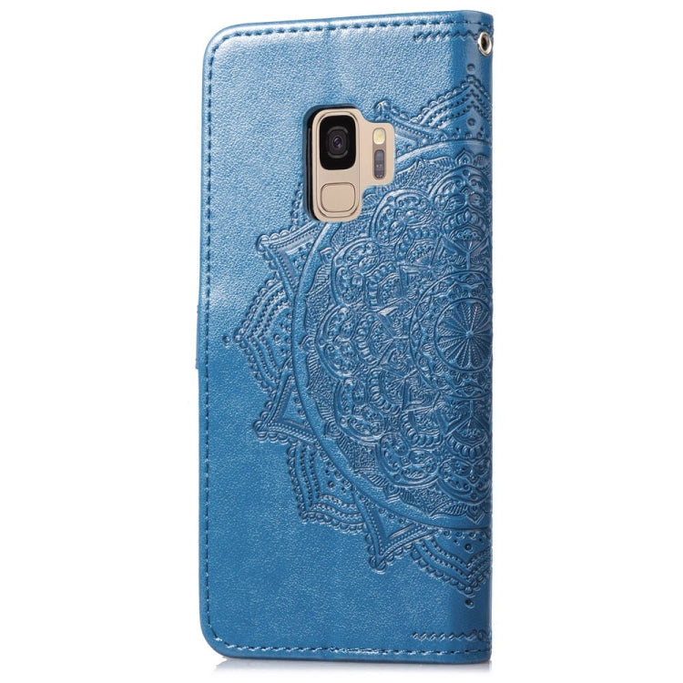 For Galaxy S9 Halfway Mandala Embossing Pattern Horizontal Flip Leather Case with Holder & Card Slots & Wallet & Lanyard