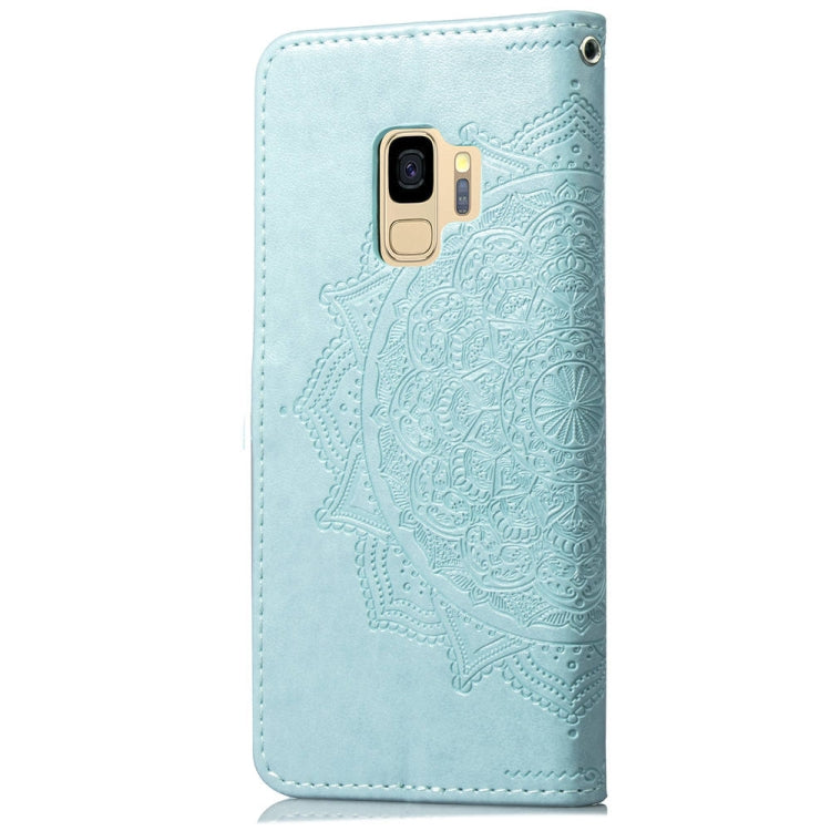 For Galaxy S9 Halfway Mandala Embossing Pattern Horizontal Flip Leather Case with Holder & Card Slots & Wallet & Lanyard