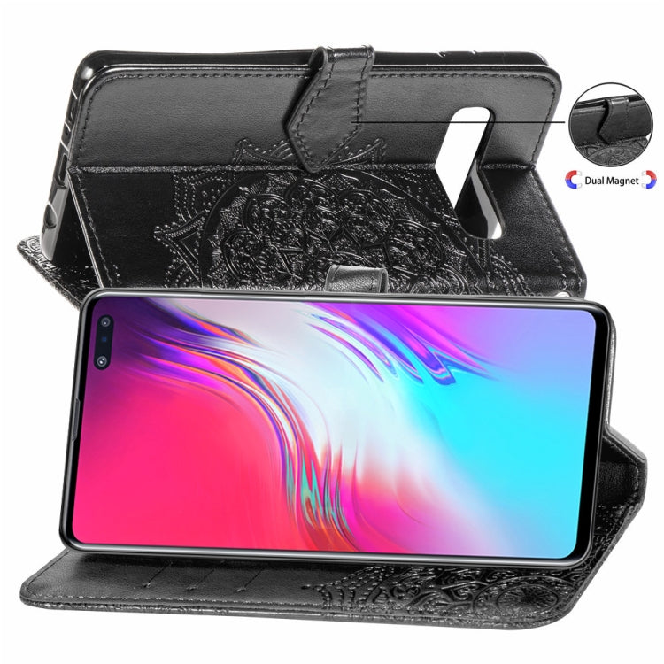 For Galaxy S10 5G Halfway Mandala Embossing Pattern Horizontal Flip Leather Case with Holder & Card Slots & Wallet & Lanyard