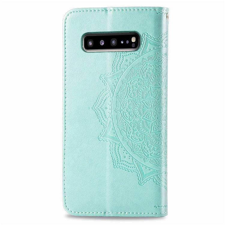 For Galaxy S10 5G Halfway Mandala Embossing Pattern Horizontal Flip Leather Case with Holder & Card Slots & Wallet & Lanyard