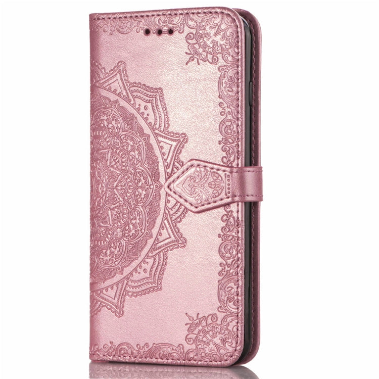 For Galaxy S10e Halfway Mandala Embossing Pattern Horizontal Flip Leather Case with Holder & Card Slots & Wallet & Lanyard