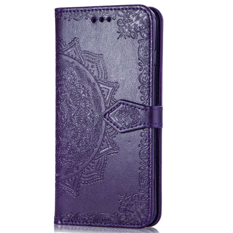 For Galaxy S10e Halfway Mandala Embossing Pattern Horizontal Flip Leather Case with Holder & Card Slots & Wallet & Lanyard