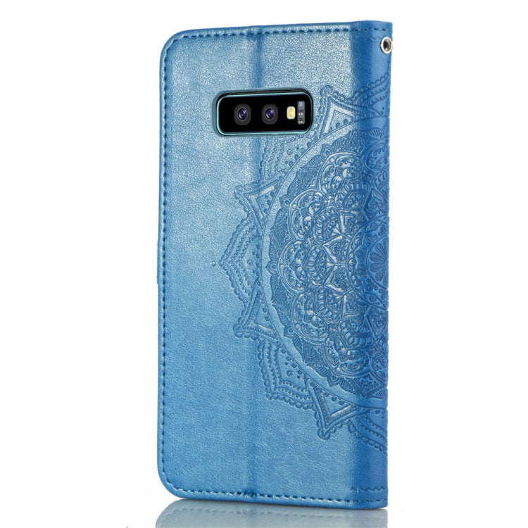 For Galaxy S10e Halfway Mandala Embossing Pattern Horizontal Flip Leather Case with Holder & Card Slots & Wallet & Lanyard
