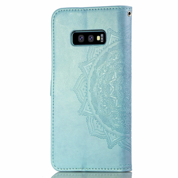For Galaxy S10e Halfway Mandala Embossing Pattern Horizontal Flip Leather Case with Holder & Card Slots & Wallet & Lanyard