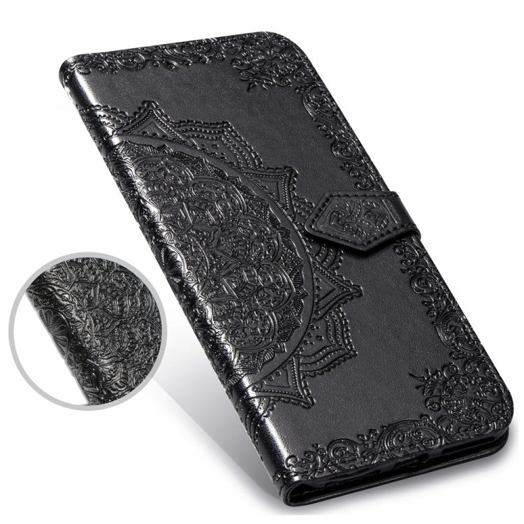 For Galaxy S10+ Halfway Mandala Embossing Pattern Horizontal Flip Leather Case with Holder & Card Slots & Wallet & Lanyard
