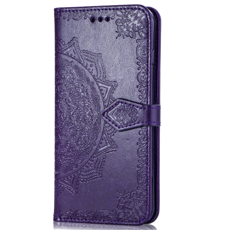 For Galaxy S10+ Halfway Mandala Embossing Pattern Horizontal Flip Leather Case with Holder & Card Slots & Wallet & Lanyard