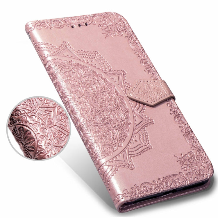 For Galaxy S10 Halfway Mandala Embossing Pattern Horizontal Flip Leather Case with Holder & Card Slots & Wallet & Lanyard