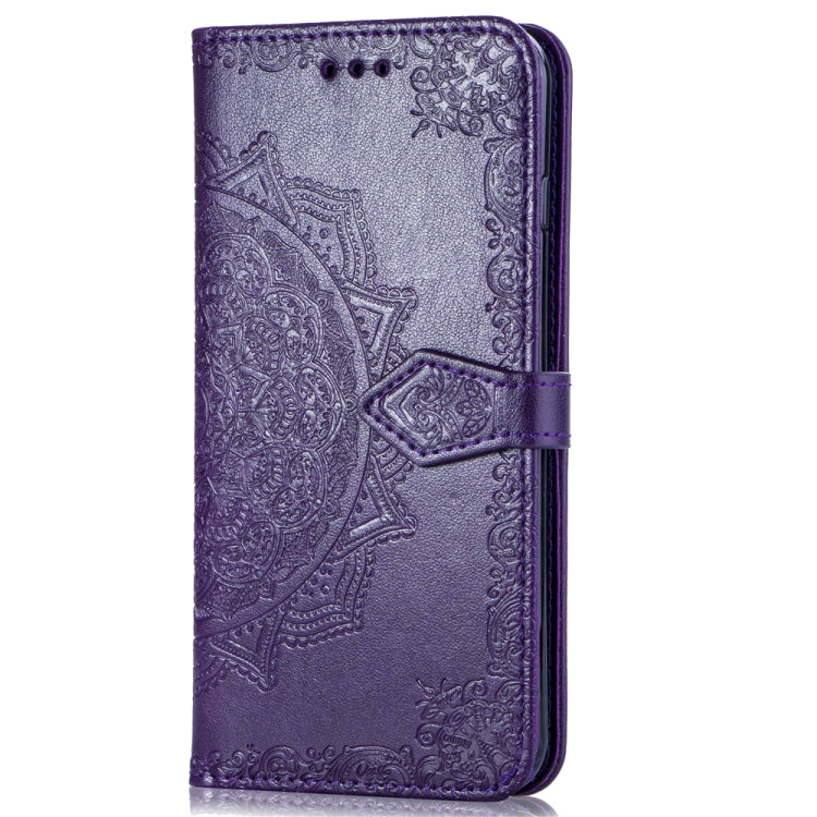 For Galaxy S10 Halfway Mandala Embossing Pattern Horizontal Flip Leather Case with Holder & Card Slots & Wallet & Lanyard