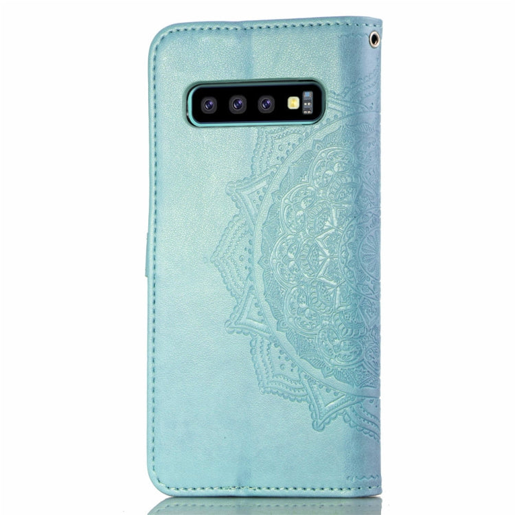 For Galaxy S10 Halfway Mandala Embossing Pattern Horizontal Flip Leather Case with Holder & Card Slots & Wallet & Lanyard
