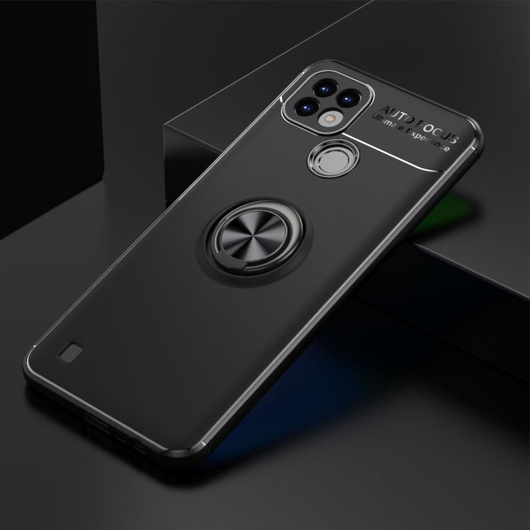 For OPPO Realme C21 Metal Ring Holder 360 Degree Rotating TPU Case