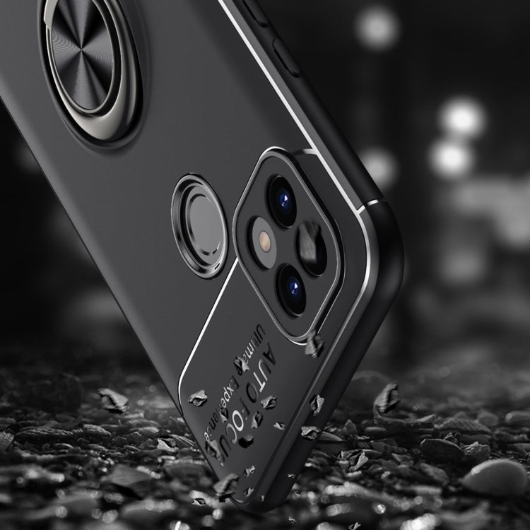 For OPPO Realme C21 Metal Ring Holder 360 Degree Rotating TPU Case