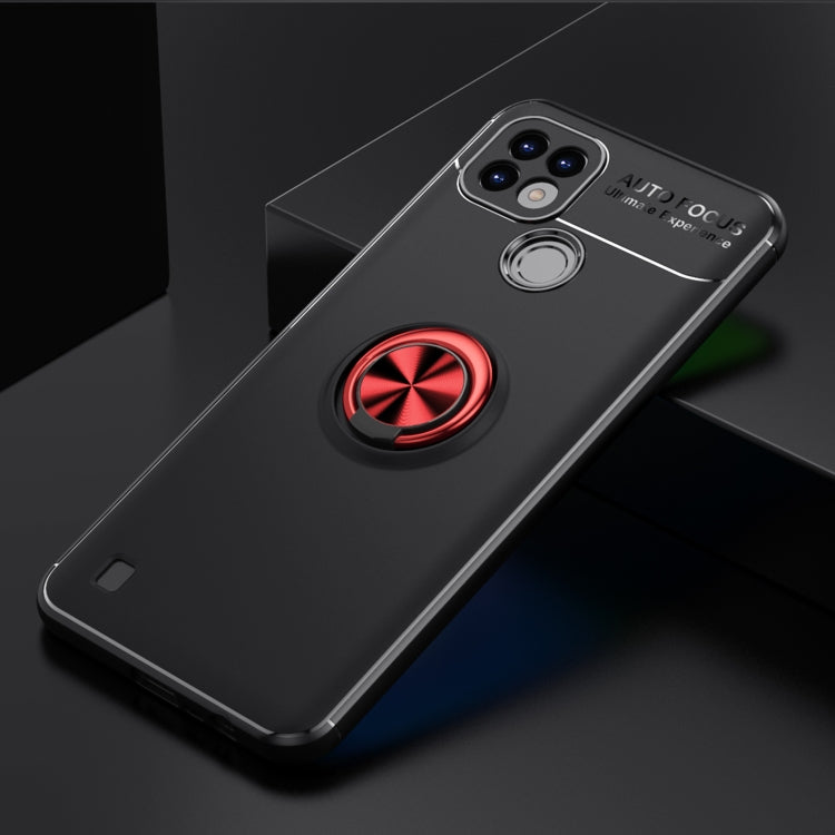 For OPPO Realme C21 Metal Ring Holder 360 Degree Rotating TPU Case