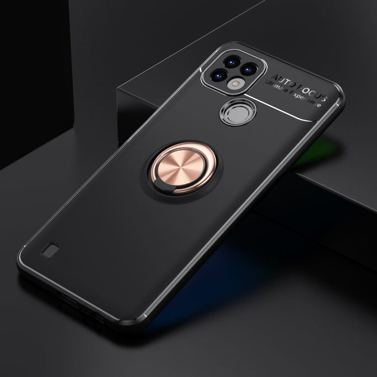 For OPPO Realme C21 Metal Ring Holder 360 Degree Rotating TPU Case