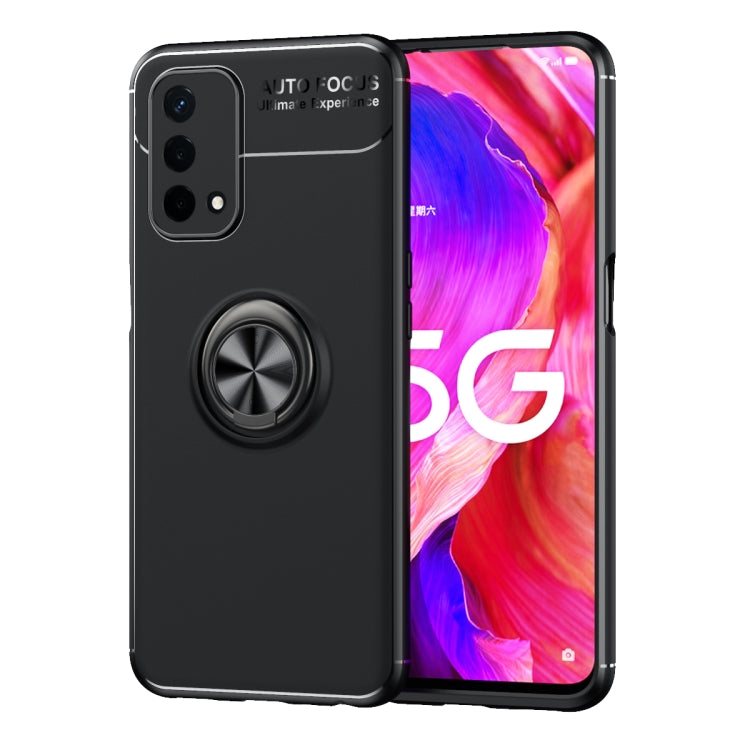 For OPPO A93 5G Metal Ring Holder 360 Degree Rotating TPU Case