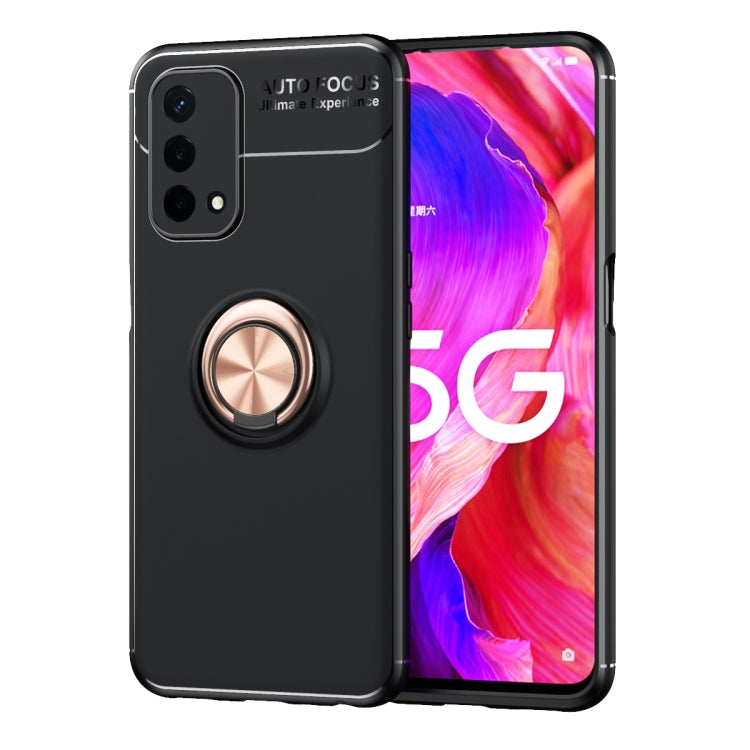For OPPO A93 5G Metal Ring Holder 360 Degree Rotating TPU Case