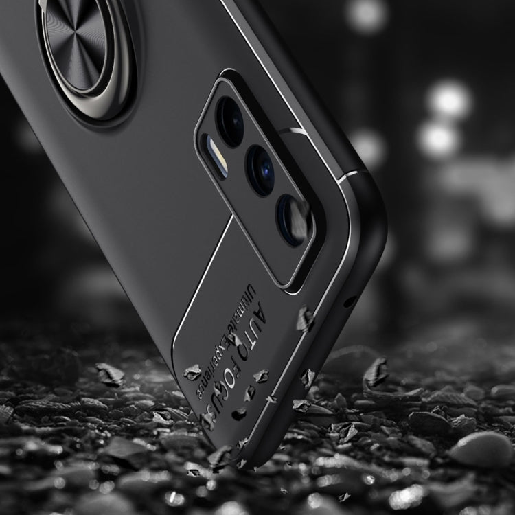 For OPPO Realme V15 Metal Ring Holder 360 Degree Rotating TPU Case