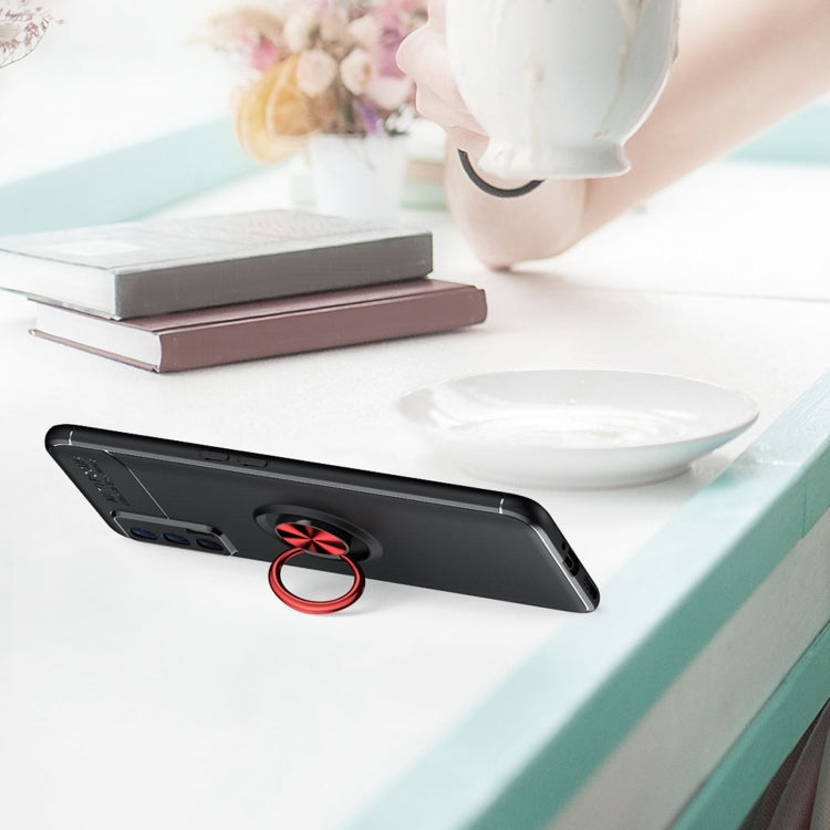 For OPPO Realme V15 Metal Ring Holder 360 Degree Rotating TPU Case