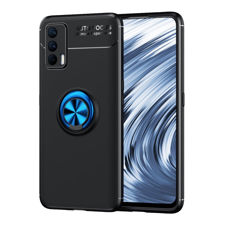 For OPPO Realme V15 Metal Ring Holder 360 Degree Rotating TPU Case