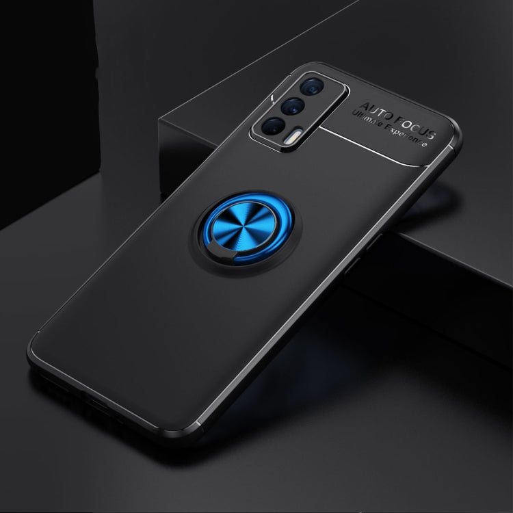 For OPPO Realme V15 Metal Ring Holder 360 Degree Rotating TPU Case