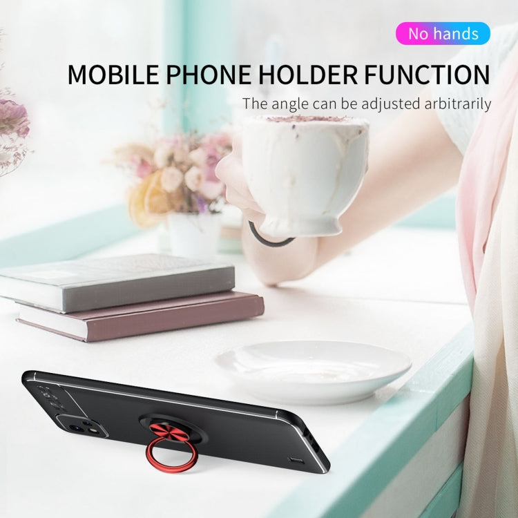 For OPPO Realme C20 Metal Ring Holder 360 Degree Rotating TPU Case
