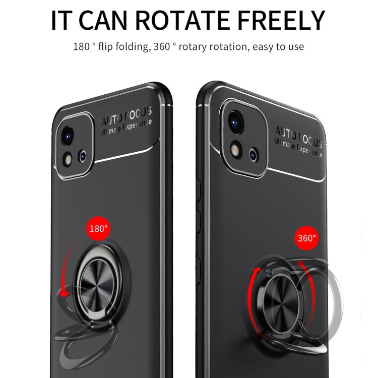 For OPPO Realme C20 Metal Ring Holder 360 Degree Rotating TPU Case