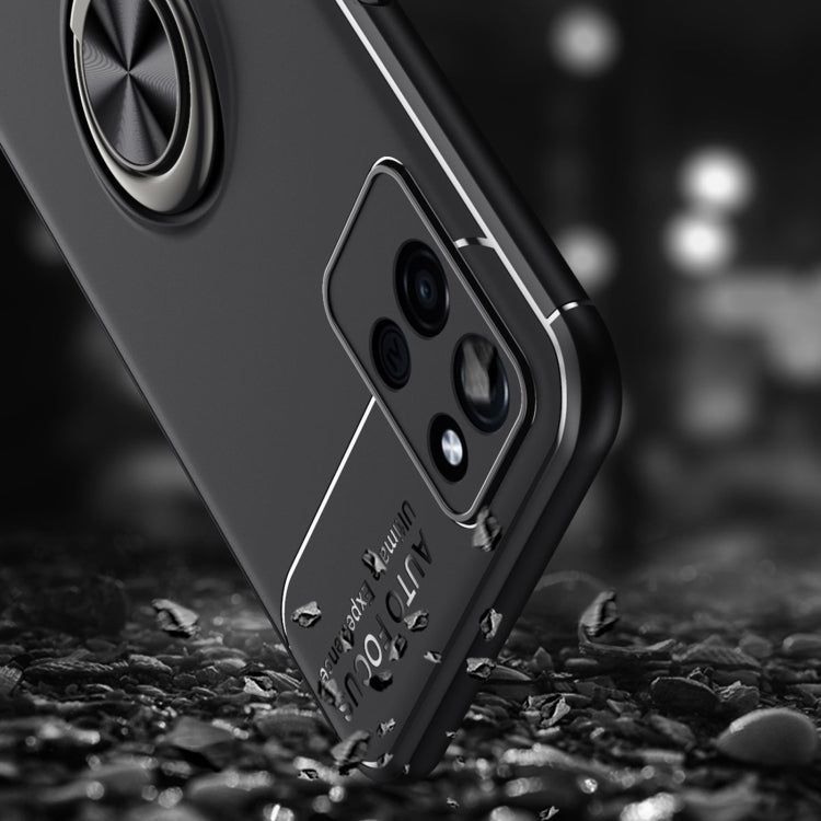 For OPPO Realme V11 5G Metal Ring Holder 360 Degree Rotating TPU Case