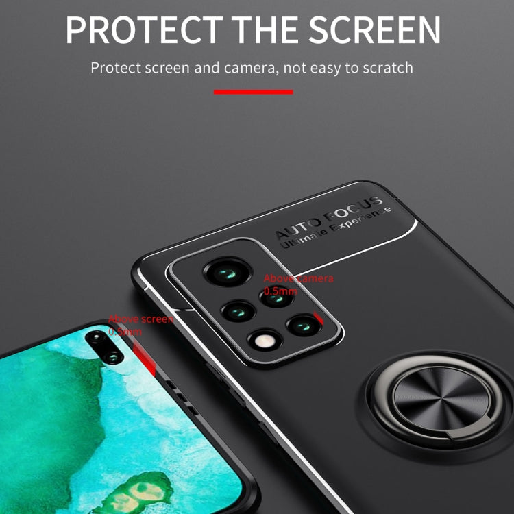 For Huawei Honor V40 5G Metal Ring Holder 360 Degree Rotating TPU Case