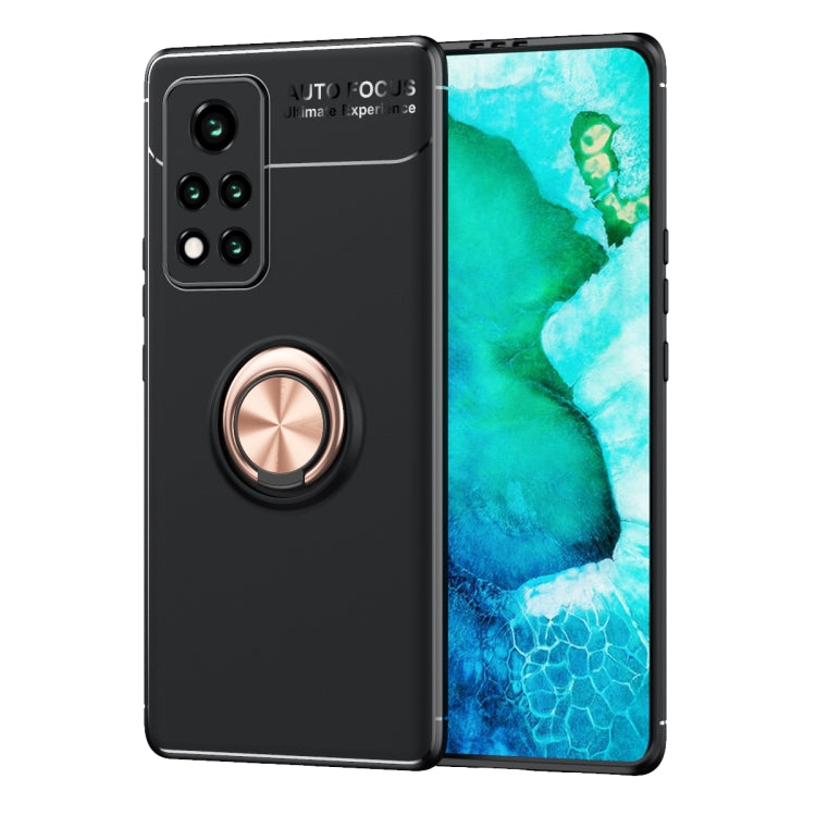 For Huawei Honor V40 5G Metal Ring Holder 360 Degree Rotating TPU Case