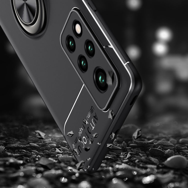 For Huawei Honor V40 5G Metal Ring Holder 360 Degree Rotating TPU Case