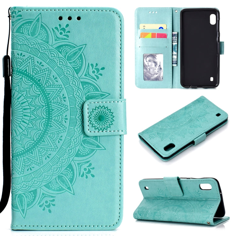 For Samsung Galaxy A10 Totem Flower Embossed Horizontal Flip TPU + PU Leather Case with Holder & Card Slots & Wallet