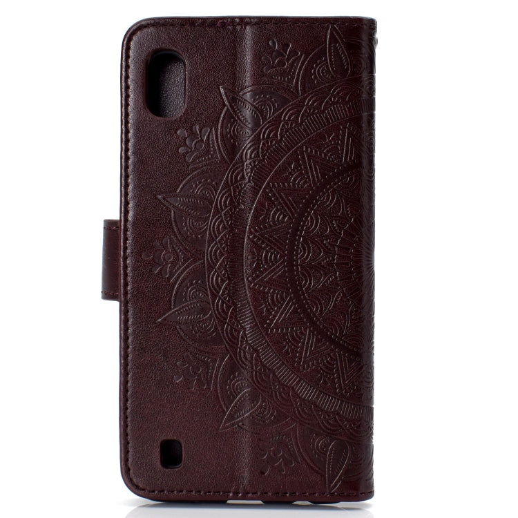 For Samsung Galaxy A10 Totem Flower Embossed Horizontal Flip TPU + PU Leather Case with Holder & Card Slots & Wallet