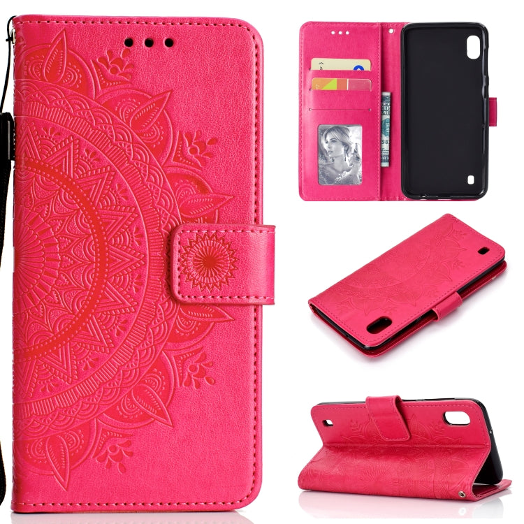 For Samsung Galaxy A10 Totem Flower Embossed Horizontal Flip TPU + PU Leather Case with Holder & Card Slots & Wallet