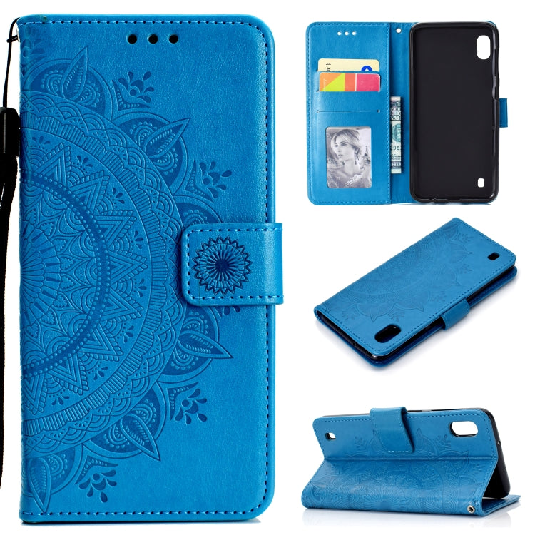 For Samsung Galaxy A10 Totem Flower Embossed Horizontal Flip TPU + PU Leather Case with Holder & Card Slots & Wallet