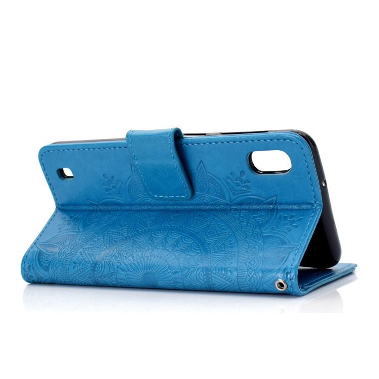For Samsung Galaxy A10 Totem Flower Embossed Horizontal Flip TPU + PU Leather Case with Holder & Card Slots & Wallet