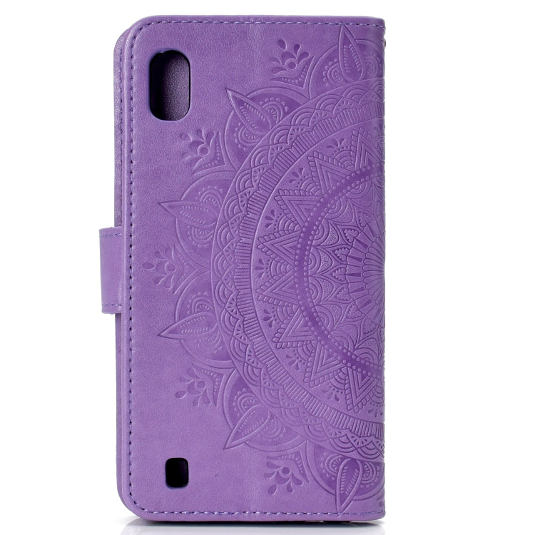 For Samsung Galaxy A10 Totem Flower Embossed Horizontal Flip TPU + PU Leather Case with Holder & Card Slots & Wallet