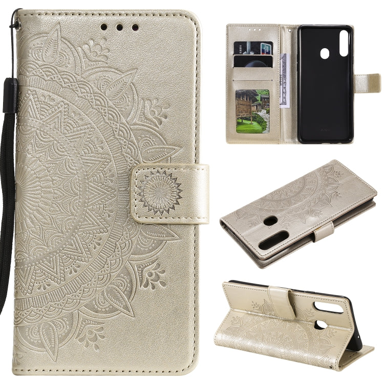 For Samsung Galaxy A10s Totem Flower Embossed Horizontal Flip TPU + PU Leather Case with Holder & Card Slots & Wallet