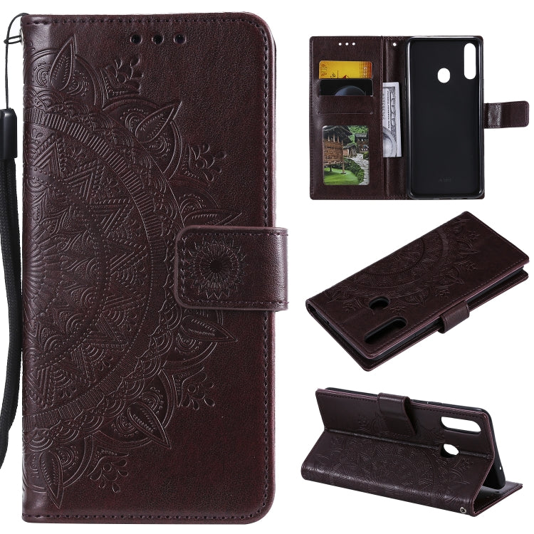 For Samsung Galaxy A10s Totem Flower Embossed Horizontal Flip TPU + PU Leather Case with Holder & Card Slots & Wallet