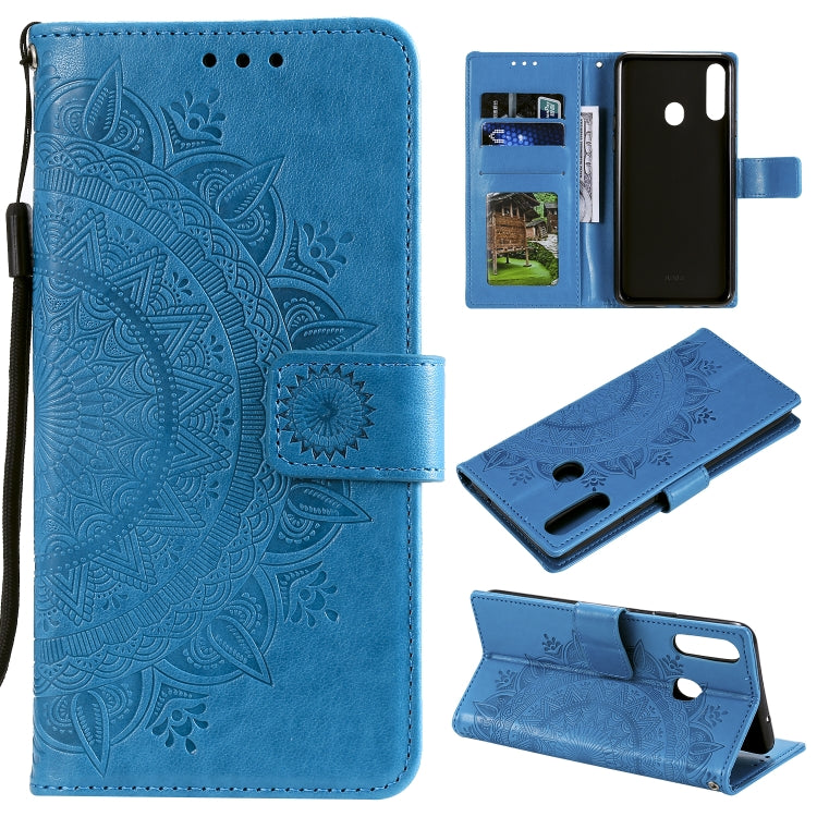 For Samsung Galaxy A10s Totem Flower Embossed Horizontal Flip TPU + PU Leather Case with Holder & Card Slots & Wallet