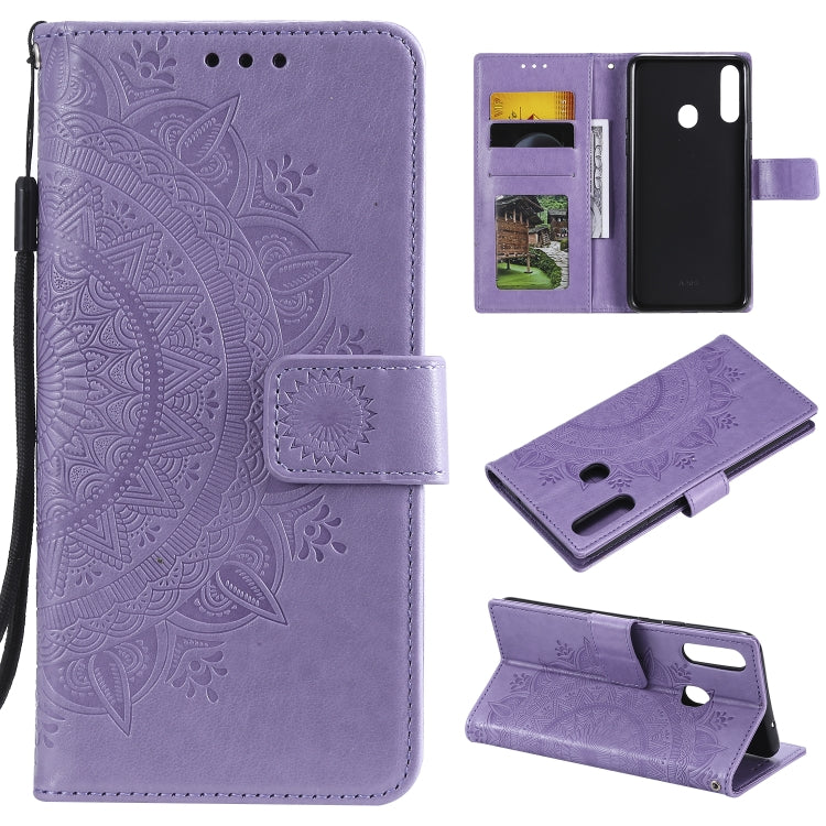 For Samsung Galaxy A10s Totem Flower Embossed Horizontal Flip TPU + PU Leather Case with Holder & Card Slots & Wallet