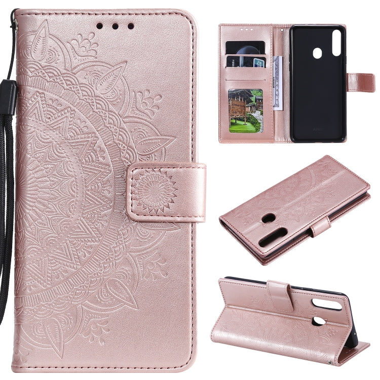 For Samsung Galaxy A10s Totem Flower Embossed Horizontal Flip TPU + PU Leather Case with Holder & Card Slots & Wallet
