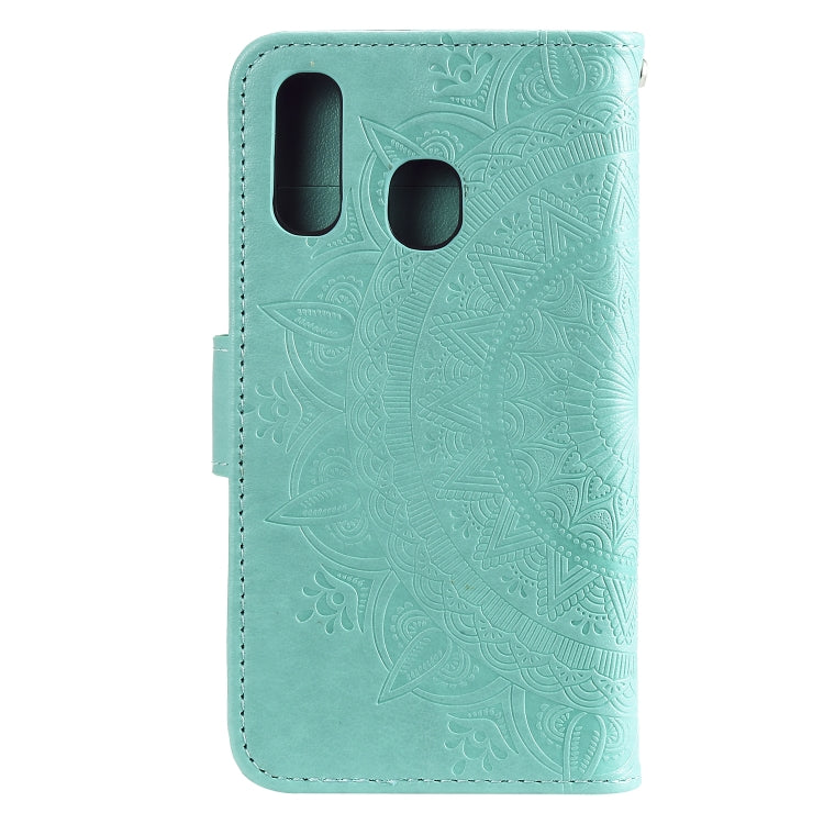 For Samsung Galaxy A20e Totem Flower Embossed Horizontal Flip TPU + PU Leather Case with Holder & Card Slots & Wallet